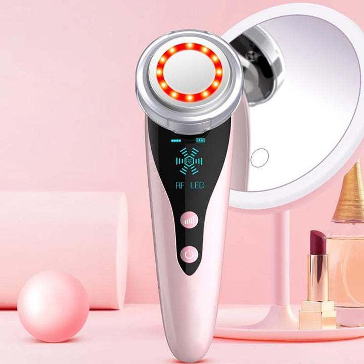 Professional LED Red blue Color EMS Beauty Machine Instrument Facial Skin Microcurrent Device Machine Face Lifting Massage Tools - MRSLM