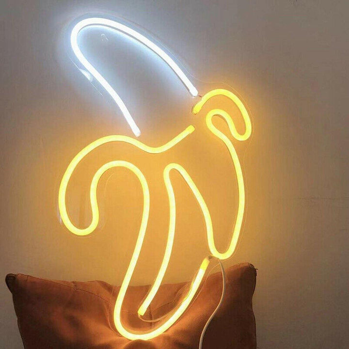 Banana LED Neon Sign Light Art Wall Lamp for Bar Pub Bedroom Decoration - MRSLM