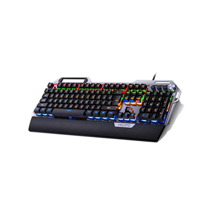 K100 104 Keys Mechanical Keyboard Wired RGB Backlight Anti-ghosting Gaming Keyboard for Gamer PC Desktop - MRSLM