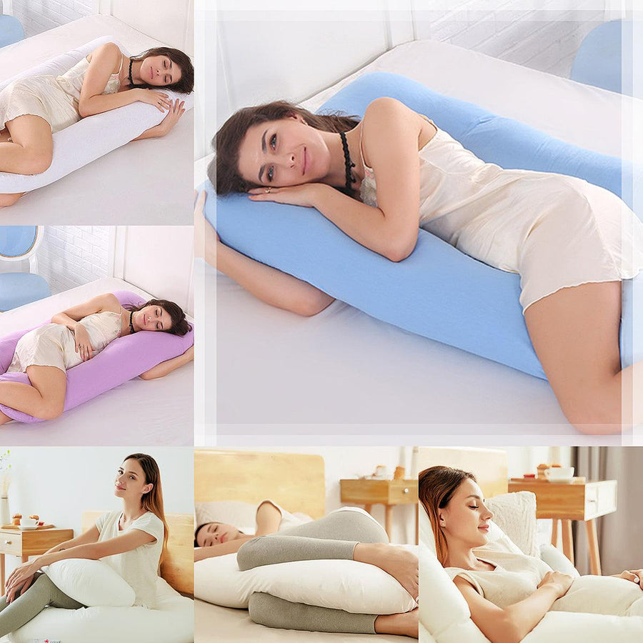 130X70CM U Shape Pillows Comfortable Body Pillow Women Side Sleepers Cushion - MRSLM