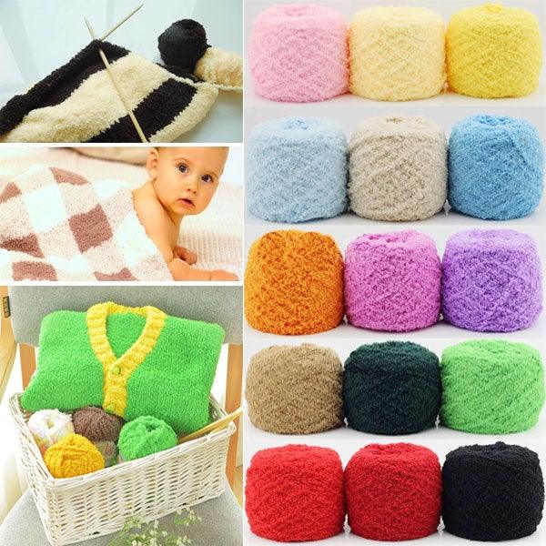 100g 26 Colors Thickened Three-ply Soft Coral Fleece Knitting Wool Yarn Scarf Hat Sweater Yarn Ball - MRSLM