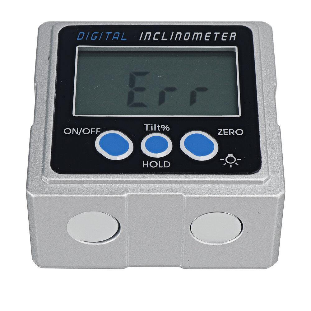 Metal Digital Protractor Angle Finder 360° Inclinometer Spirit Level Ruler w/ Magnetic - MRSLM
