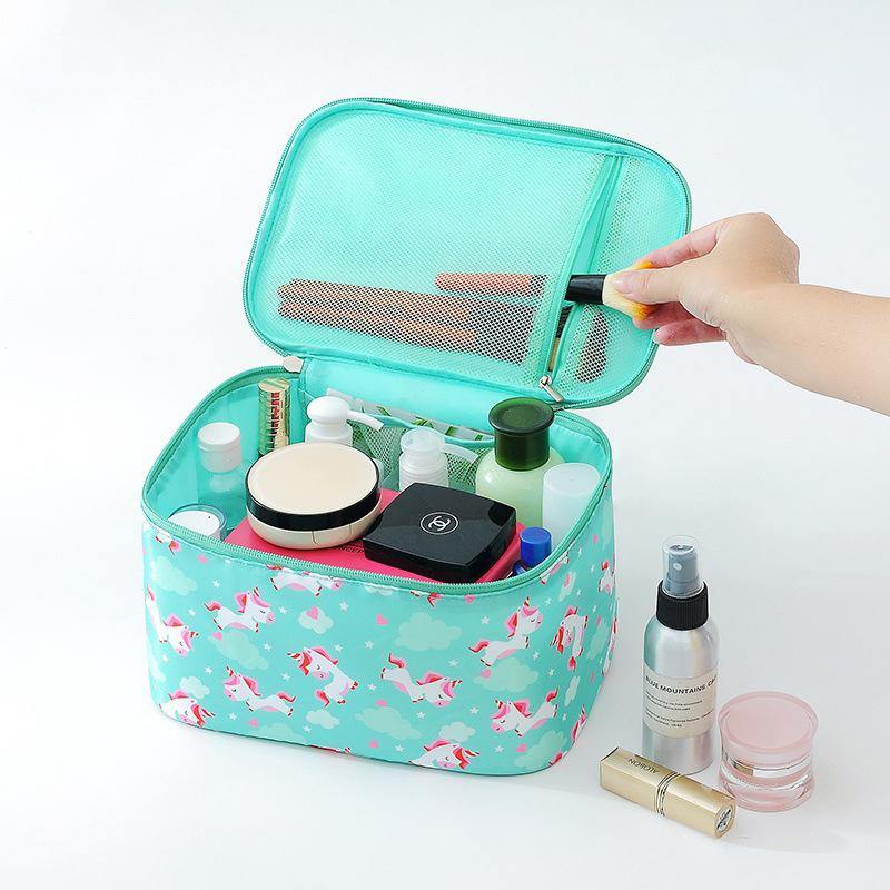 Printed Square Cosmetic Bag Multifunctional Travel Bag - MRSLM
