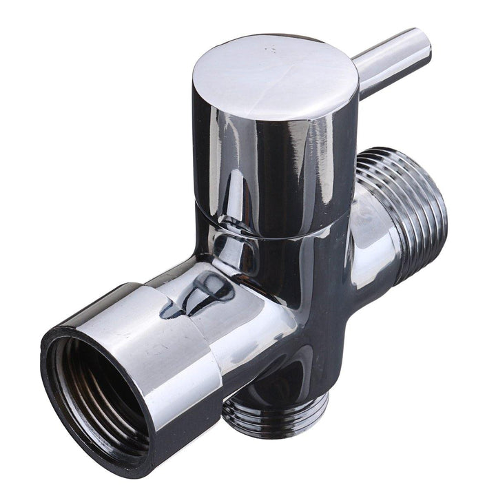 7/8 Inch T-Adapter 3 Way Connector Brass Shower Diverter with Valve for Toilet Bidet Handheld Sprayer - MRSLM