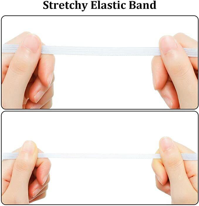 3mm 182m Long LIUMY White Elastic Elastic Band Elastic Soft Belt - MRSLM