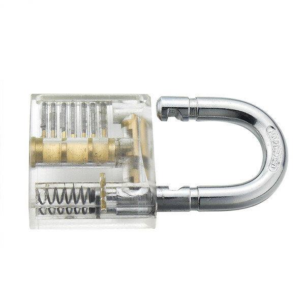 Transparent Cutaway Inside View Of Practice Padlock Lock Locksmith Trainer Skill Pick with Two Keys - MRSLM