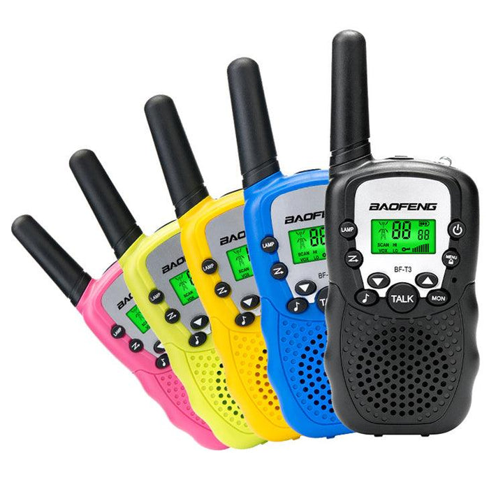 2Pcs Baofeng BF-T3 Radio Walkie Talkie UHF462-467MHz 8 Channel Two-Way Radio Transceiver Built-in Flashlight 5 Color for Choice - MRSLM