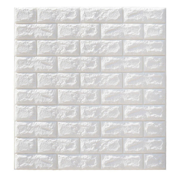3D Brick DIY Wall Sticker Self-adhesive Waterproof Panels Wallpaper Decal 3D Brick Pattern Foam Wall Sticker for Home Decor - MRSLM