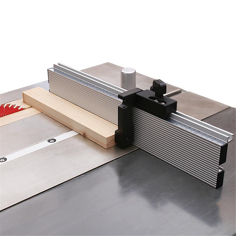Aluminum Alloy Table Saw Miter Gauge Fence with Track Stop for Miter Gauge Table Saw Router Table Jig Saw Woodworking Tool - MRSLM