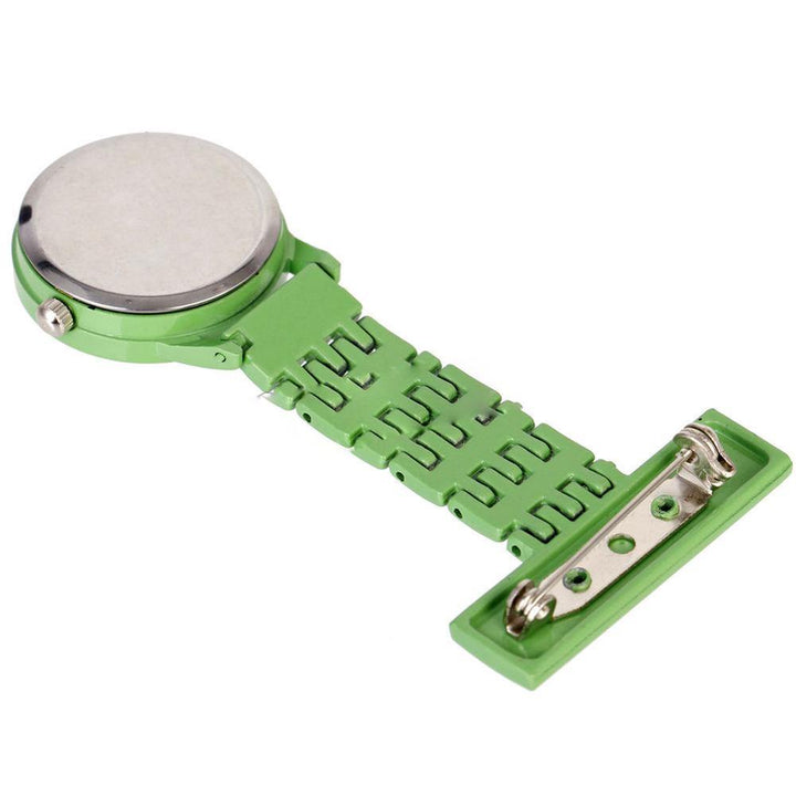 Stylish Metal Clip-on Pocket Quartz Analog Brooch Medical Nurse Fob Watch Gift - MRSLM