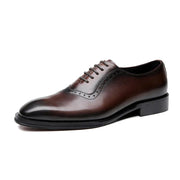 Business Carved Pointed Retro Wedding Shoes Men - MRSLM