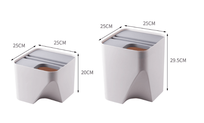 Kitchen Trash Can Recycle Bin Stacked Sorting Trash Bin Household Dry And Wet Separation Waste Bin Rubbish Bin for Bathroom - MRSLM