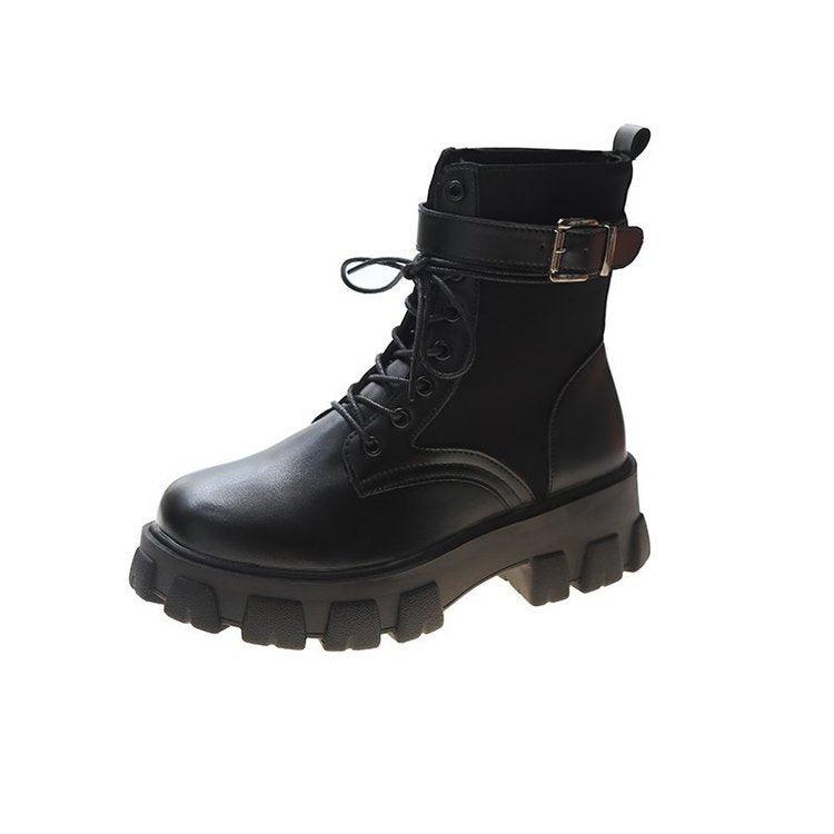 Martin boots women British style patent leather - MRSLM