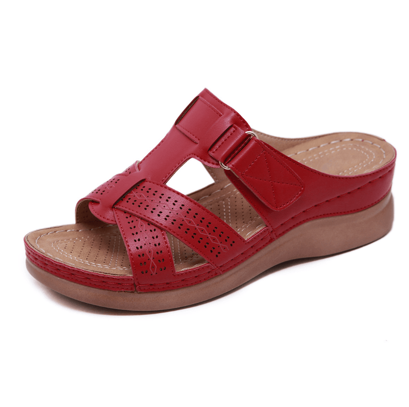 Vintage wedge comfortable slippers, view 6 - MRSLM