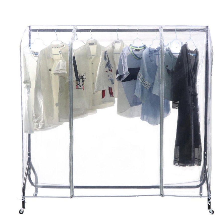 Clear Clothes Rail Cover Dustproof Garment Coat Hanger Protector Storage Net - MRSLM