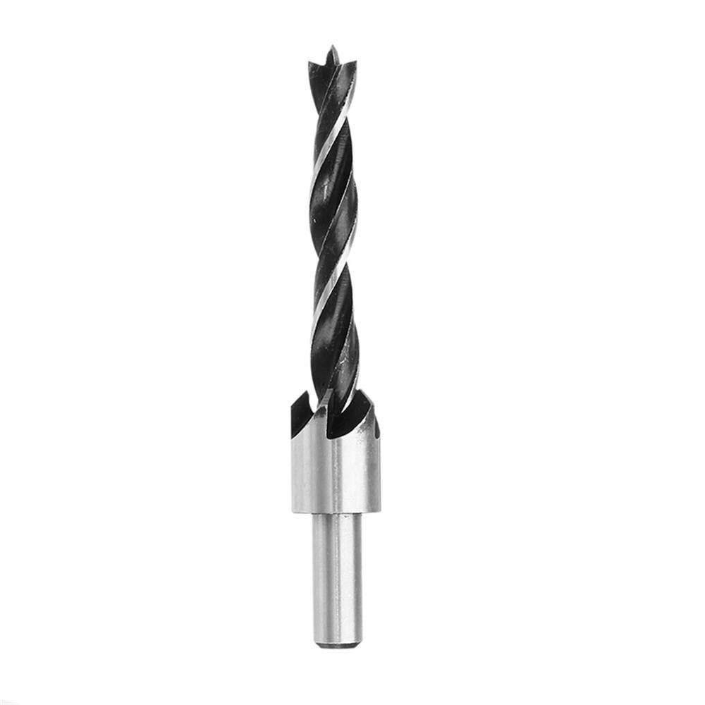 Drillpro 7pcs HSS 5 Flute Countersink Drill Bit Set Reamer Woodworking 3-10mm Chamfer Drill Bits - MRSLM