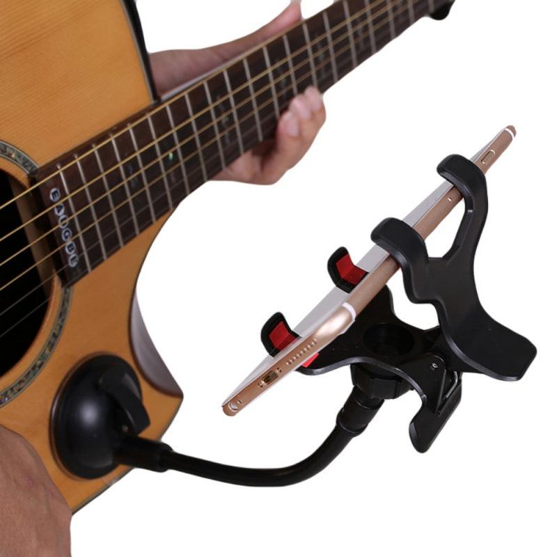 Debbie GS05 Phone Support Holder Stand with Ball-joint 360° Rotation Flexible Pole Suction Cup for Guitar - MRSLM
