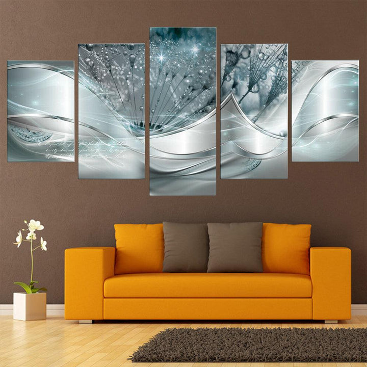 5Pcs Canvas Print Paintings Wall Decorative Print Art Pictures FramelessWall Hanging Decorations for Home Office - MRSLM