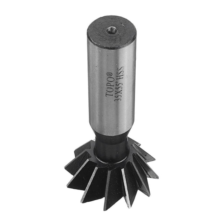 Drillpro 55 Degree 8-35mm Dovetail Groove HSS Straight Shank Slot Milling Cutter End Mill CNC Bit - MRSLM
