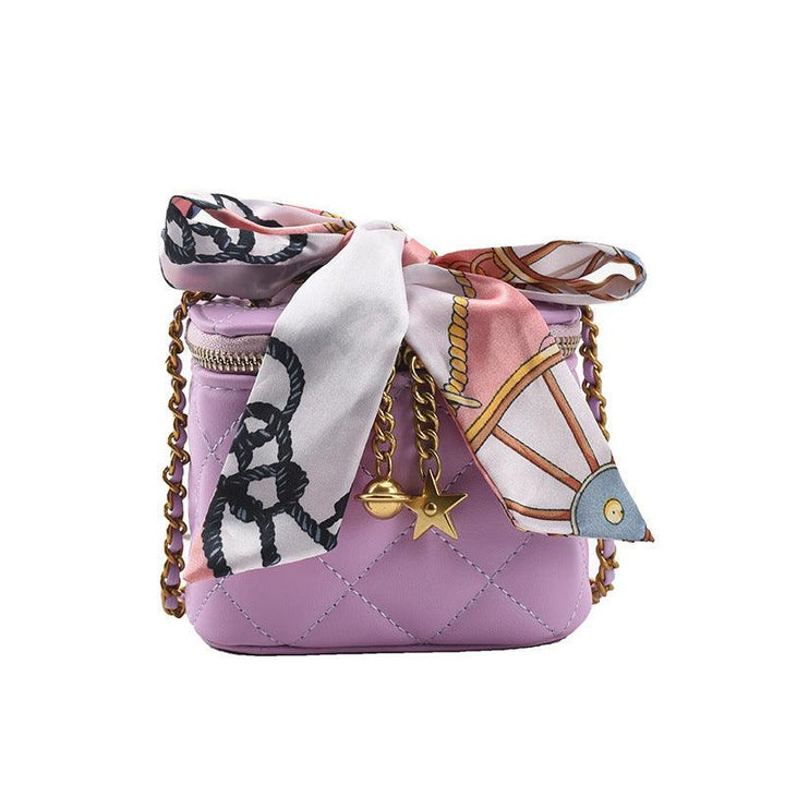 Mini Embroidery Thread Box Bag Chain Shoulder Bag Messenger Bag - MRSLM