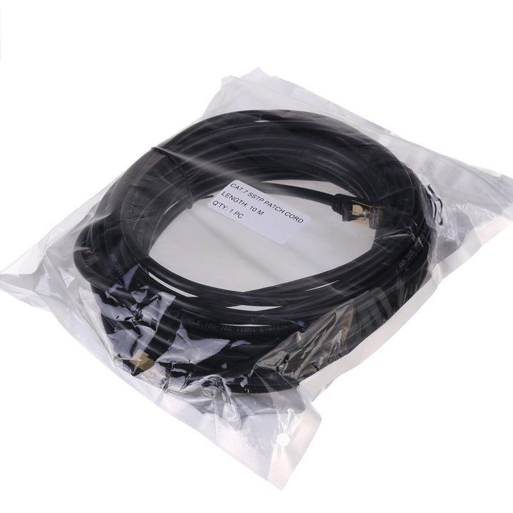 Black Cat7 28AWG High Speed Pure Copper Core Networking Cable Cat7 Cable LAN Network RJ45 Patch Cord 10 Gbps 8-Core Pure Copper - MRSLM