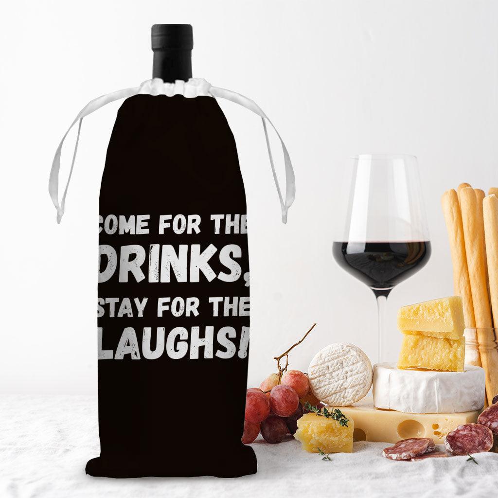 Funny Quote Wine Tote Bag - Funny Saying Wine Tote Bag - Cool Design Wine Tote Bag - MRSLM