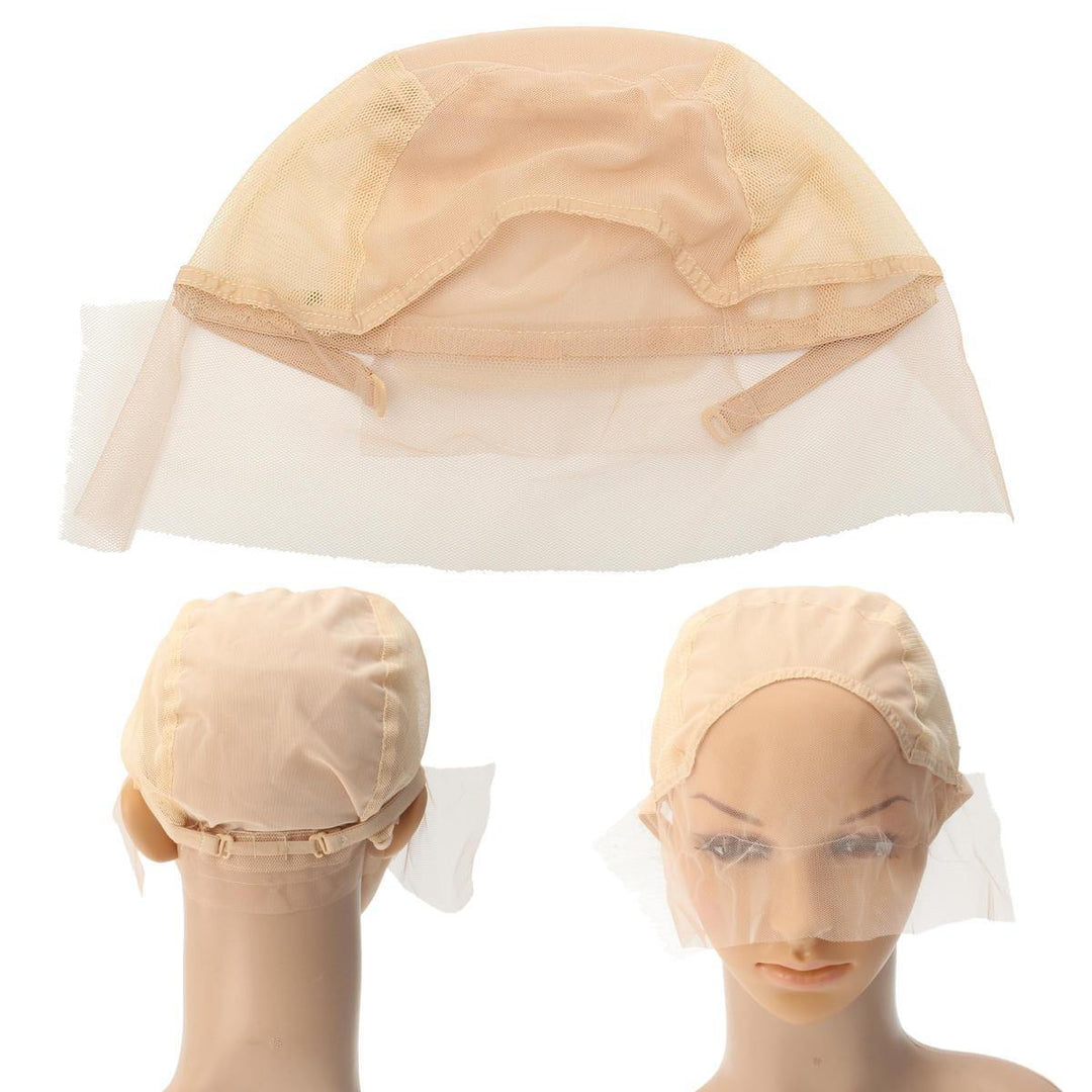 Wig Cap For Wig Making Weave Cap Elastic Hair Net Mesh Adjustable Straps - MRSLM