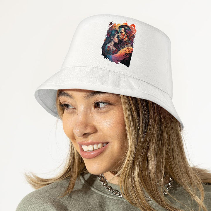 Floral Print Bucket Hat - Love Hat - Graphic Bucket Hat - MRSLM