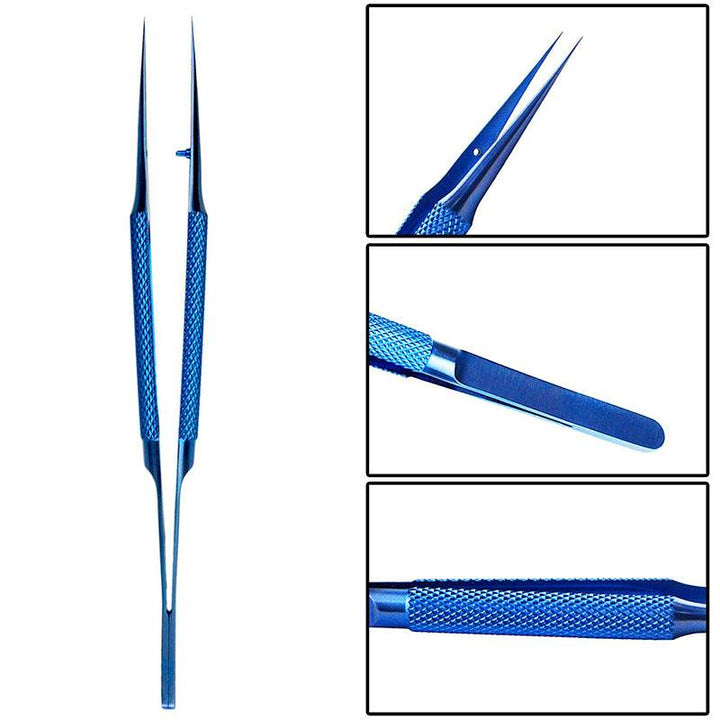 Anti-magnetic Titanium Microsurgical Straight Curved Tweezer Anti-corrosion With 0.15mm - MRSLM