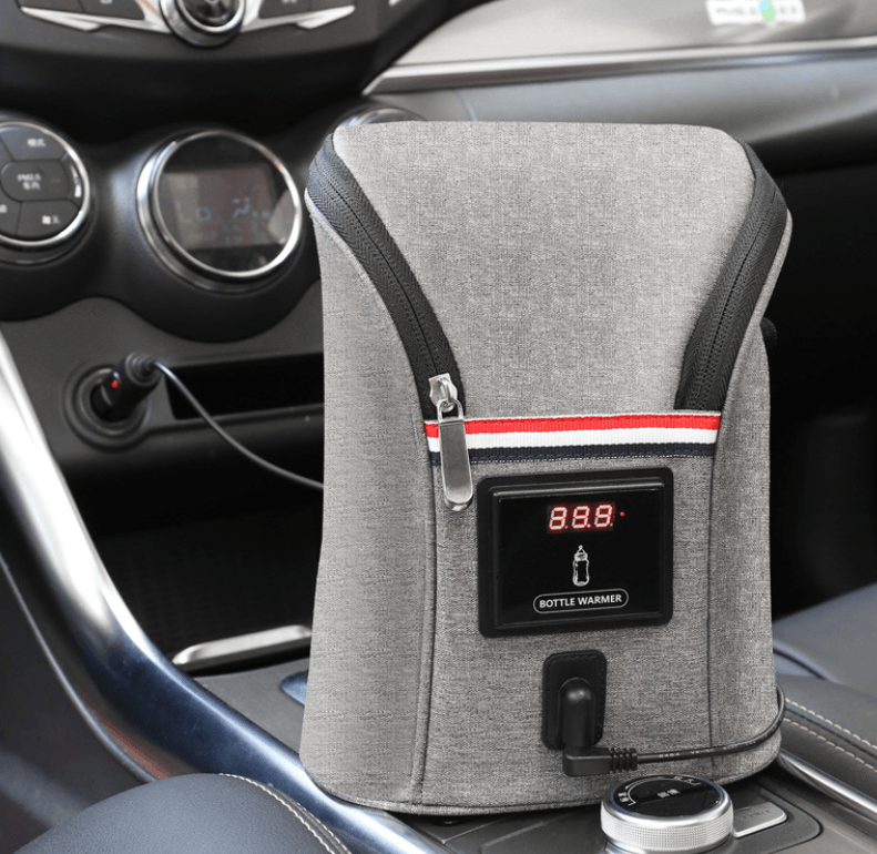 Car USB Baby Bottle Warmer Portable Travel Breast Milk Warmer (Grey) - MRSLM