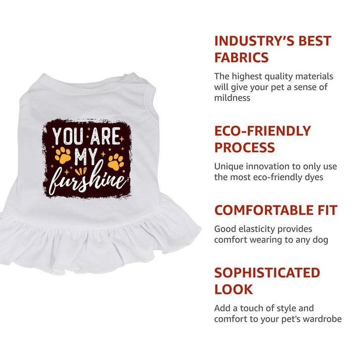 Cute Quote Dog Sundress - Furshine Dog Dress Shirt - Text Design Dog Clothing - MRSLM