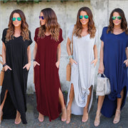 Women's short sleeved maxi dress, view 14 - MRSLM