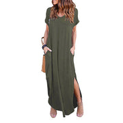 Women's short sleeved maxi dress - MRSLM
