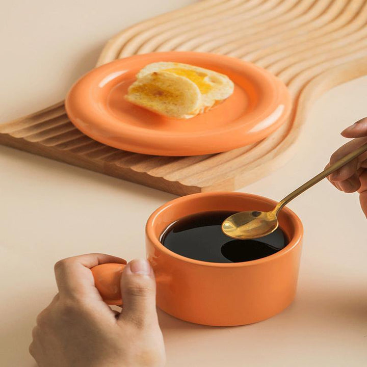 Creative Vitality Egg Yolk Cup Mug and Saucer Set - MRSLM