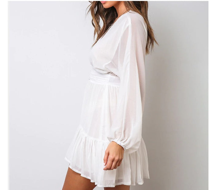 Women's Deep-V Mini Dress