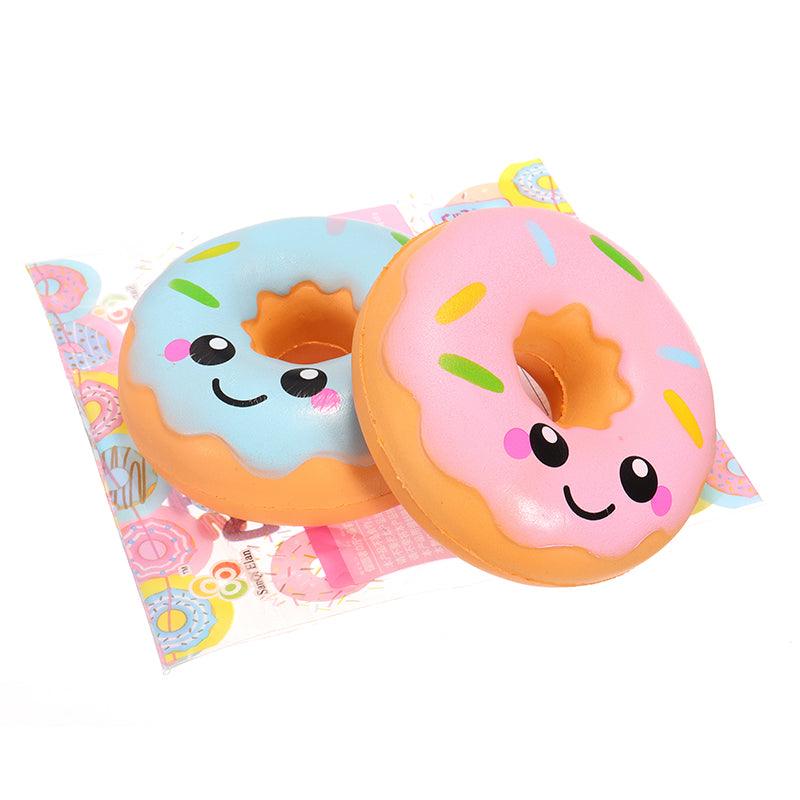 Sanqi Elan 10cm Squishy kawaii Smiling Face Donuts Charm Bread Kids Toys With Package - MRSLM