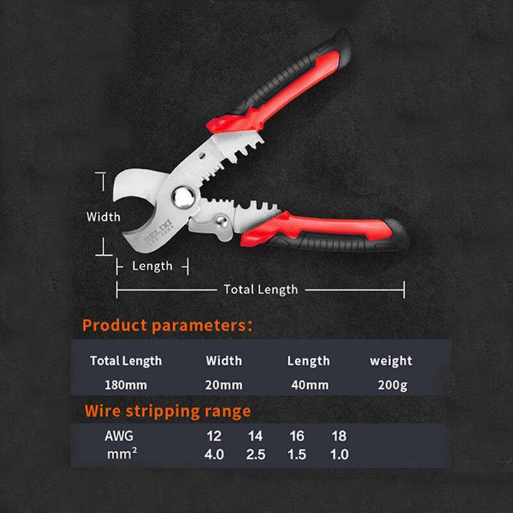 Wire Stripping Pliers, Electrician Tools, Wire Cutting Pliers, Professional Grade Crimping Pliers, Wire Cutting Pliers - MRSLM