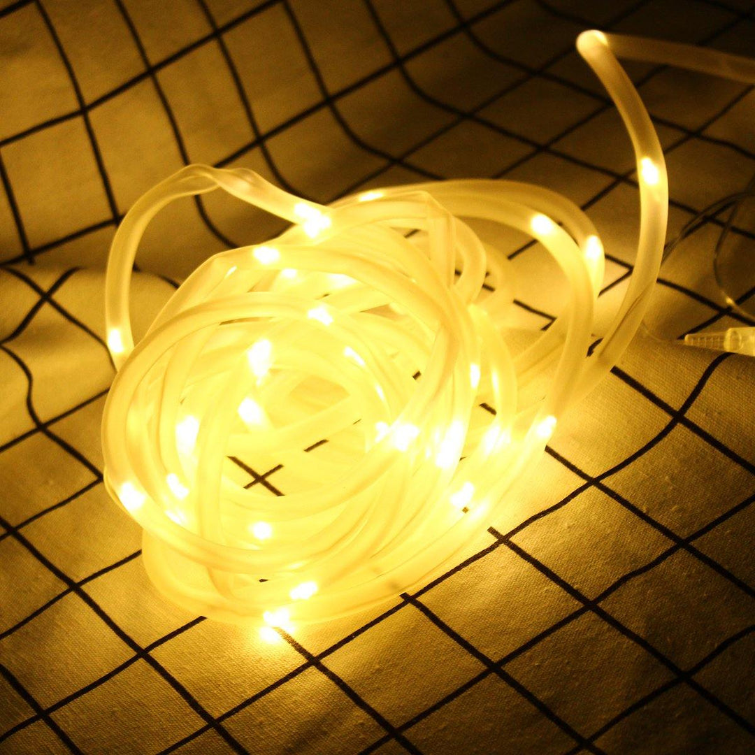 39FT 100 LED Solar String Rope Fairy Light Waterproof Xmas Wedding Party Decor Night Light - MRSLM