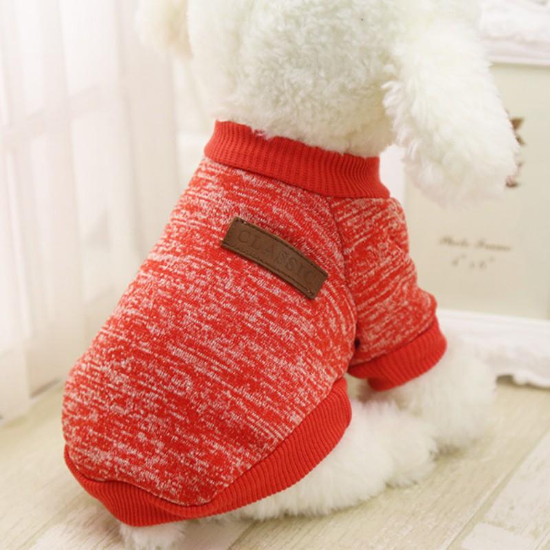 Dog Clothes Warm Puppy Outfit Pet Jacket Coat Winter Dog Clothes Soft Sweater Clothing - MRSLM