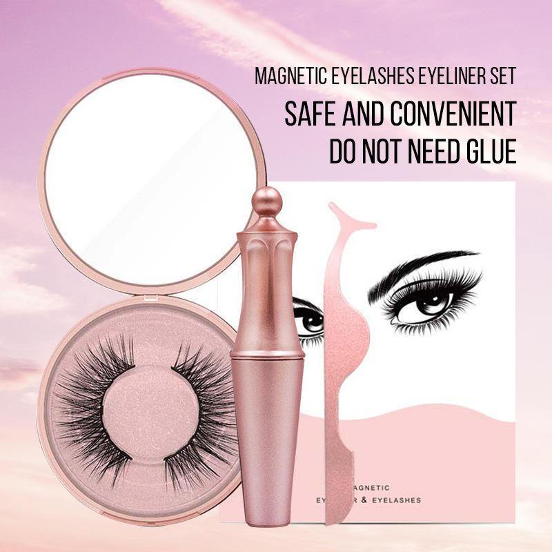 Magnetic False Eyelash Eyeliner Set Natural Eyelash Magnetic Eyeliner Eye Makeup - MRSLM