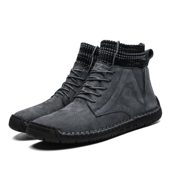 Men's Handmade Socks High Top Martin Boots - MRSLM