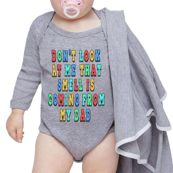 Funny Quote Baby Long Sleeve Onesie - Cool Baby Long Sleeve Bodysuit - Colorful Baby One-Piece - MRSLM