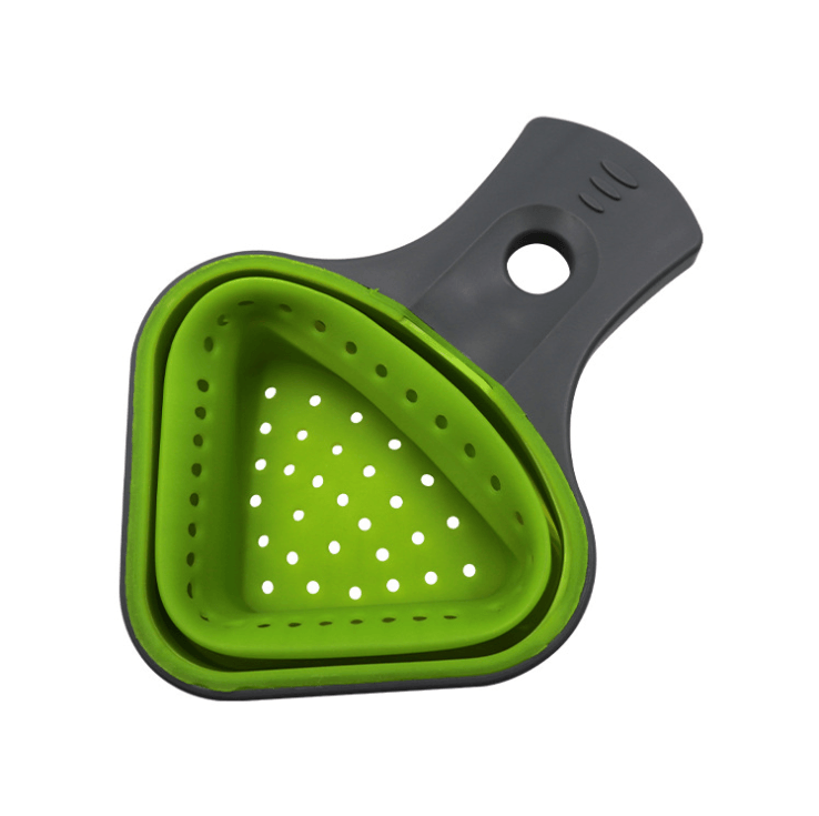 Collapsible Silicone Odourless Heat-resistant Colander (Green) - MRSLM