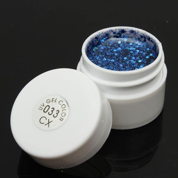1 Pot 36 Colors Glitter UV Gel Builder Nail Art Polish - MRSLM