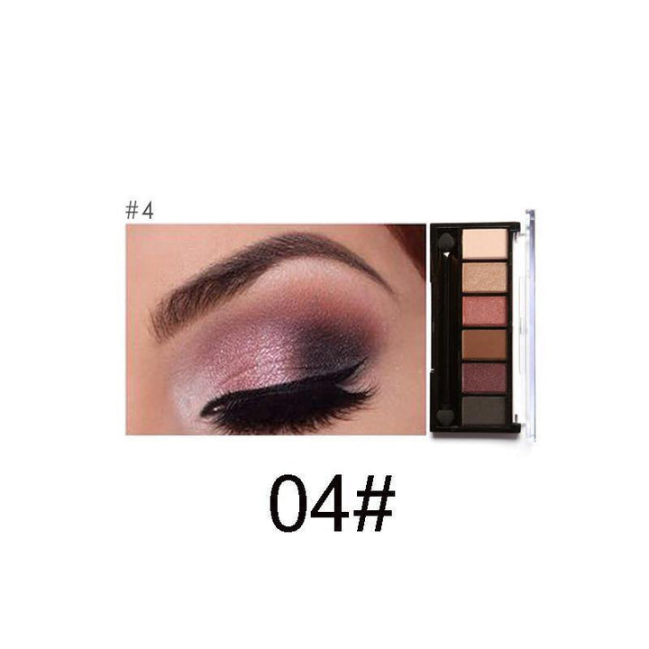 FOCALLURE 6 Colors Nude Eye Shadow Shimmer Matte Earth Color Eyeshadow Palette Cosmetic Makeup Set - MRSLM