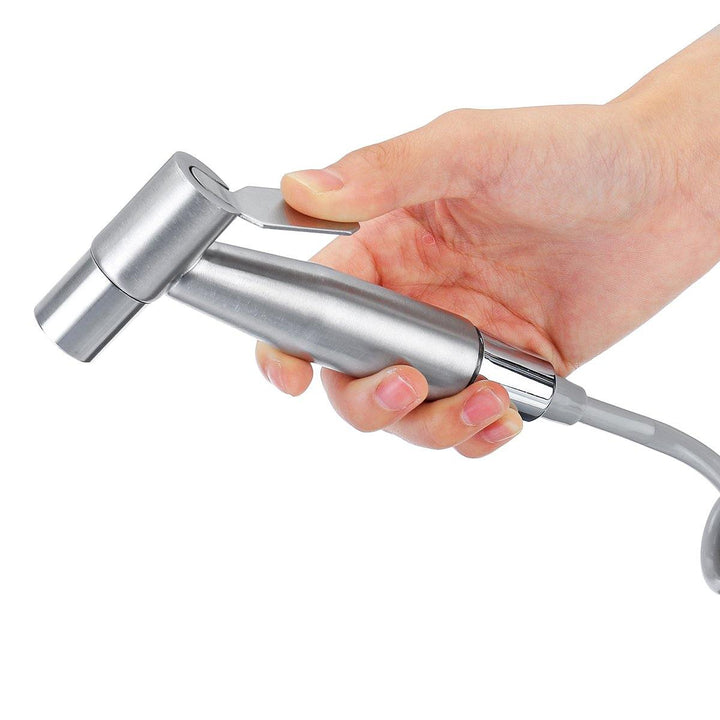 Toilet Bidet Sprayer Stainless Steel Hand Held Shattaf Bathroom Shower Head 1.5M/2M Hose - MRSLM