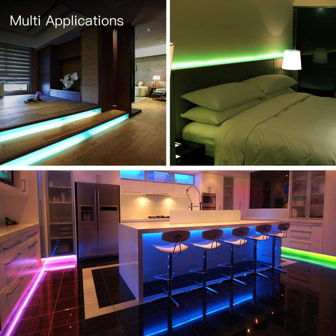 5M 10M IP65 IP20 Color Changeable WiFi Smart LED Strip Light + 24Keys IR Remote Control + Adapter + Controller - MRSLM