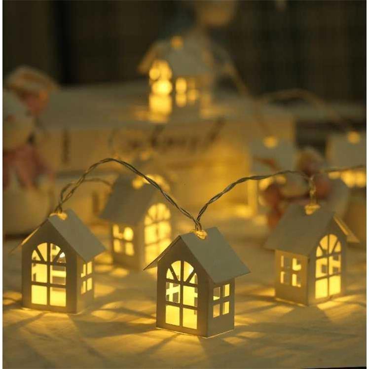 2M 10pcs LED Christmas Tree House Style Fairy Light Led String wedding natal Garland New Year christmas decorations for home - MRSLM