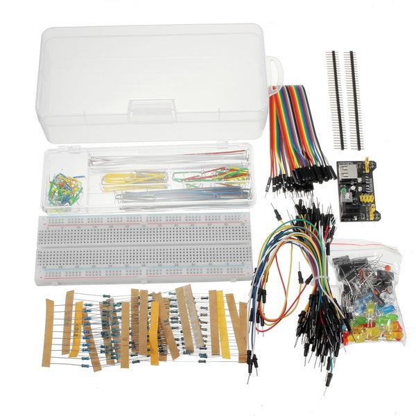 Geekcreit Power Supply Module 830 Hole Breadboard Resistor Capacitor LED Kit - MRSLM