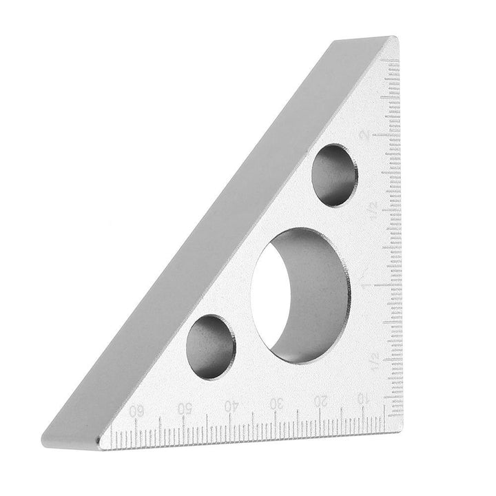 Drillpro 90 Degrees Aluminum Alloy Height Ruler Metric Inch Woodworking Triangular Ruler - MRSLM